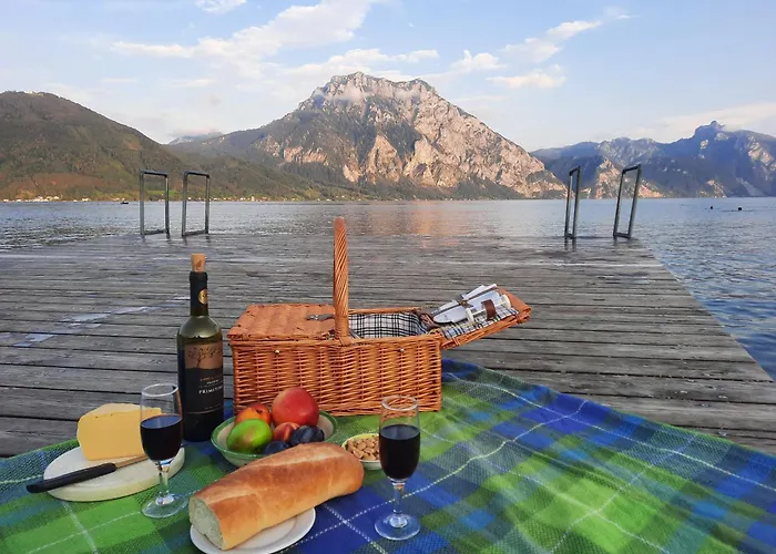 شقة Inspiration - Zwei Terrassen, Seeblick, Privater Garten Altmünster