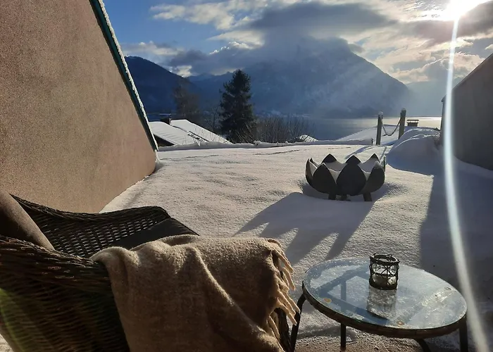 Inspiration - Zwei Terrassen, Seeblick, Privater Garten شقة Altmünster